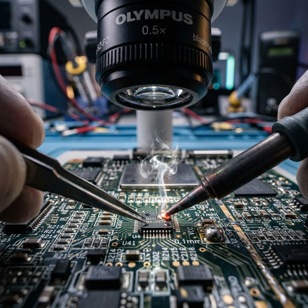 Microsoldadura de placas de celular